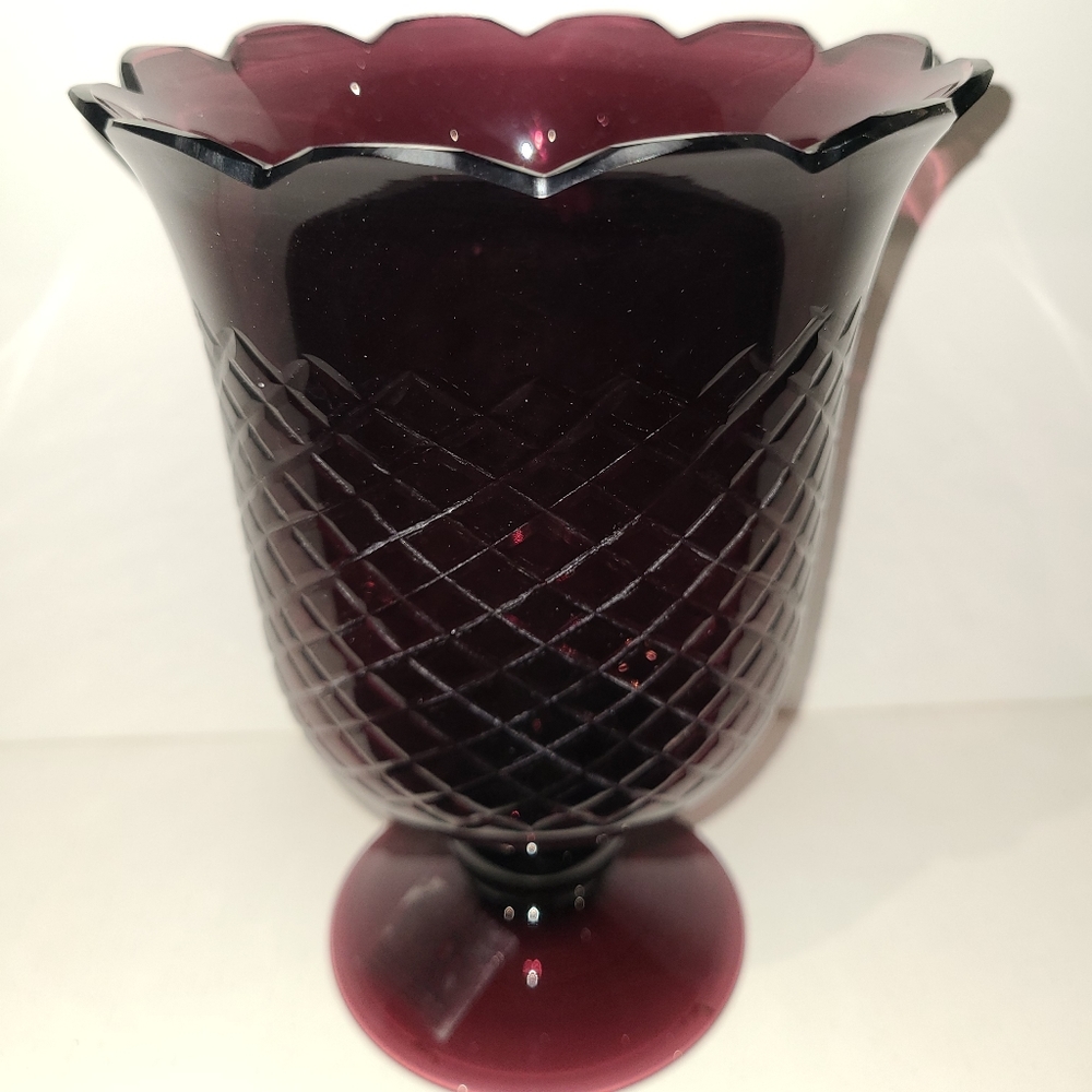 Amethyst glass vase